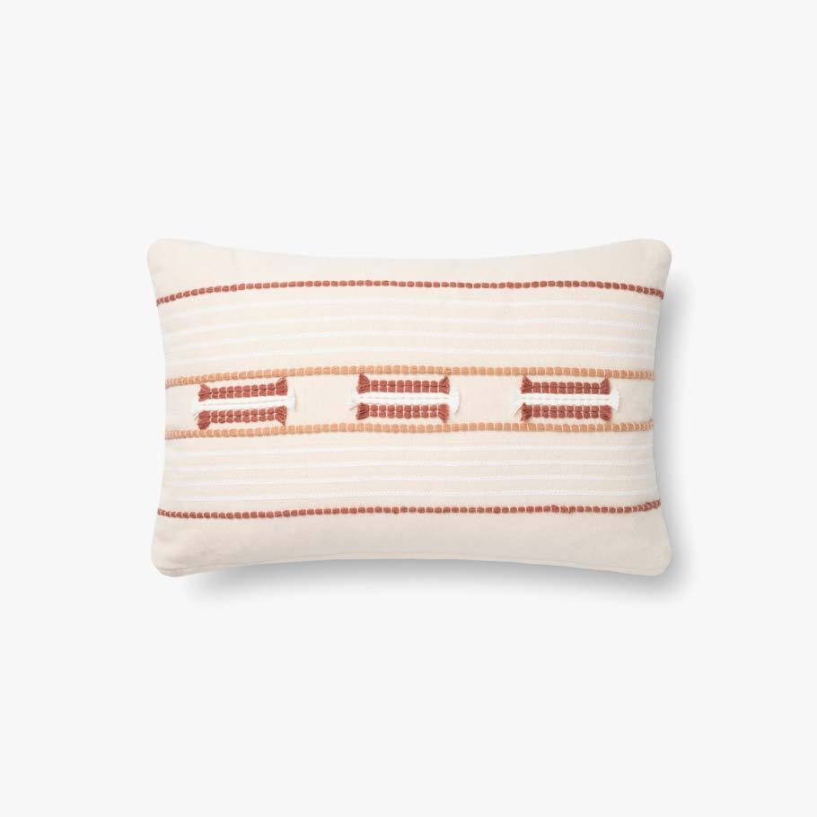 Magnolia Home by Joanna Gaines PILLOWS P1141 NATURAL / SPICE 13" x 21" Cover w/Poly - Image 0