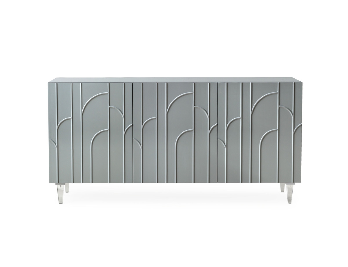 Deco Grey Lacquer Buffet - Image 1