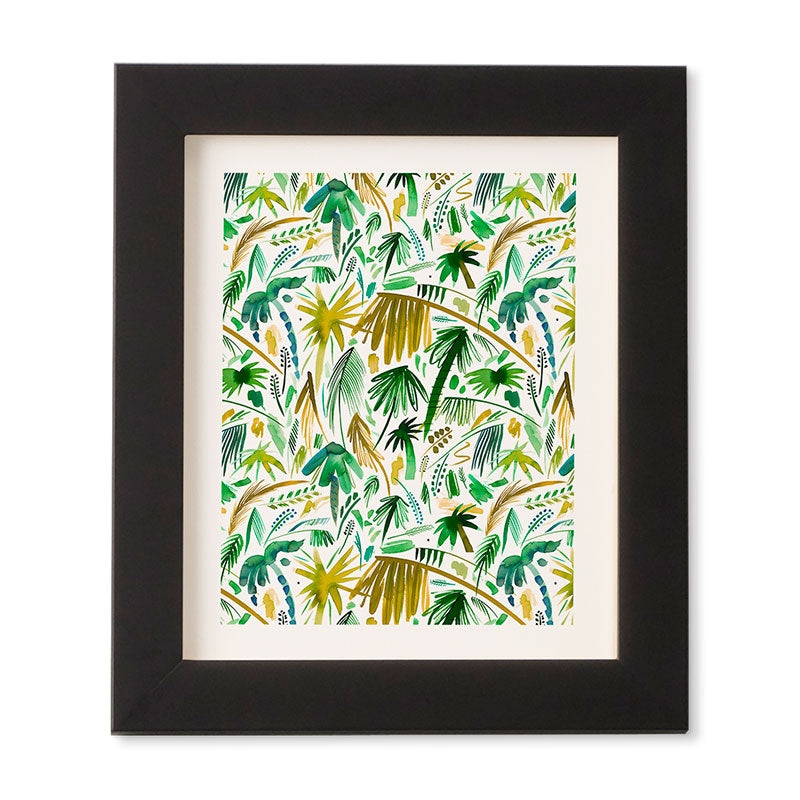 Ninola Design Tropical Expressive Palms Black Framed Wall Art - Image 0