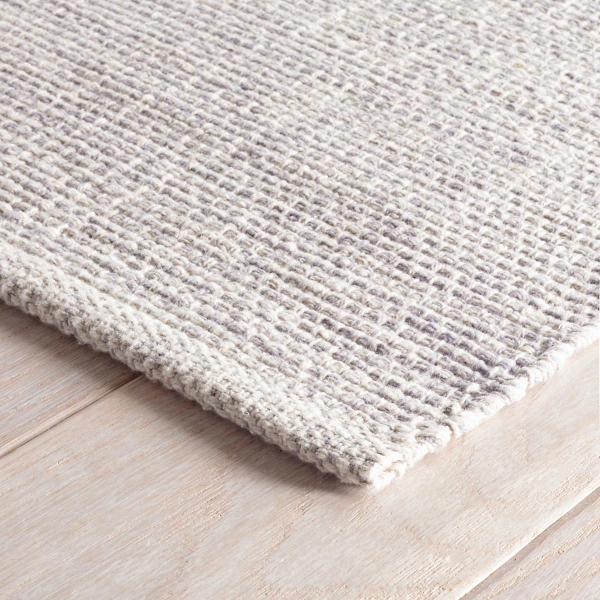 MARLED GREY WOVEN COTTON RUG - 6x9 - Image 1