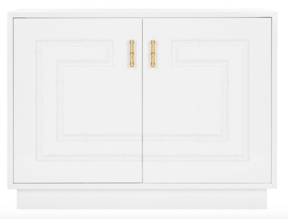 Ruben Lacquer Bamboo Cabinet - White Lacquer - Arlo Home - Image 0