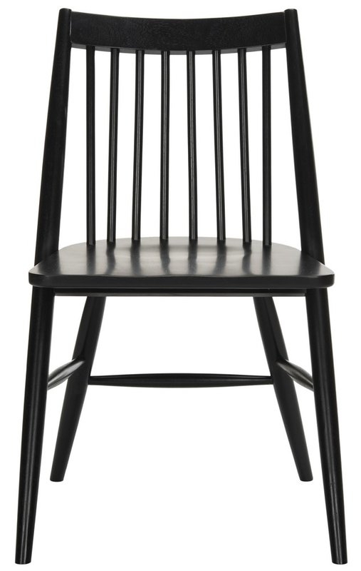Massey Solid Wood Dining Chair (Set of 2) - Black - Image 1
