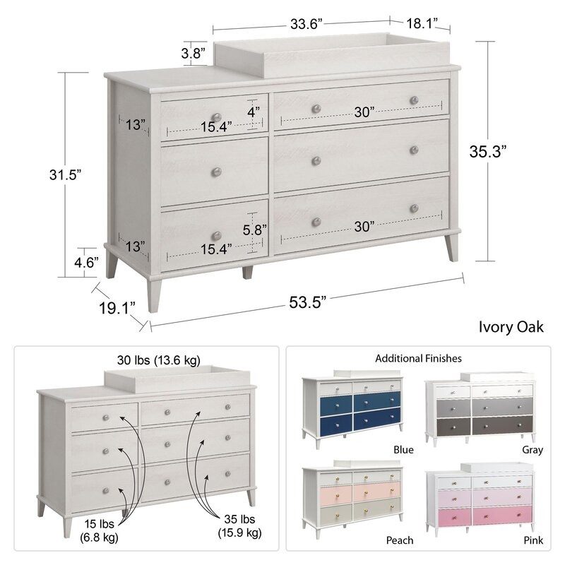 Monarch Hill Poppy Changing Table Dresser - Image 4