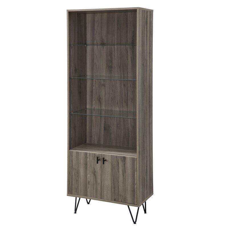 Slate Gray Cavender Modern Storage Standard Bookcase - Image 0