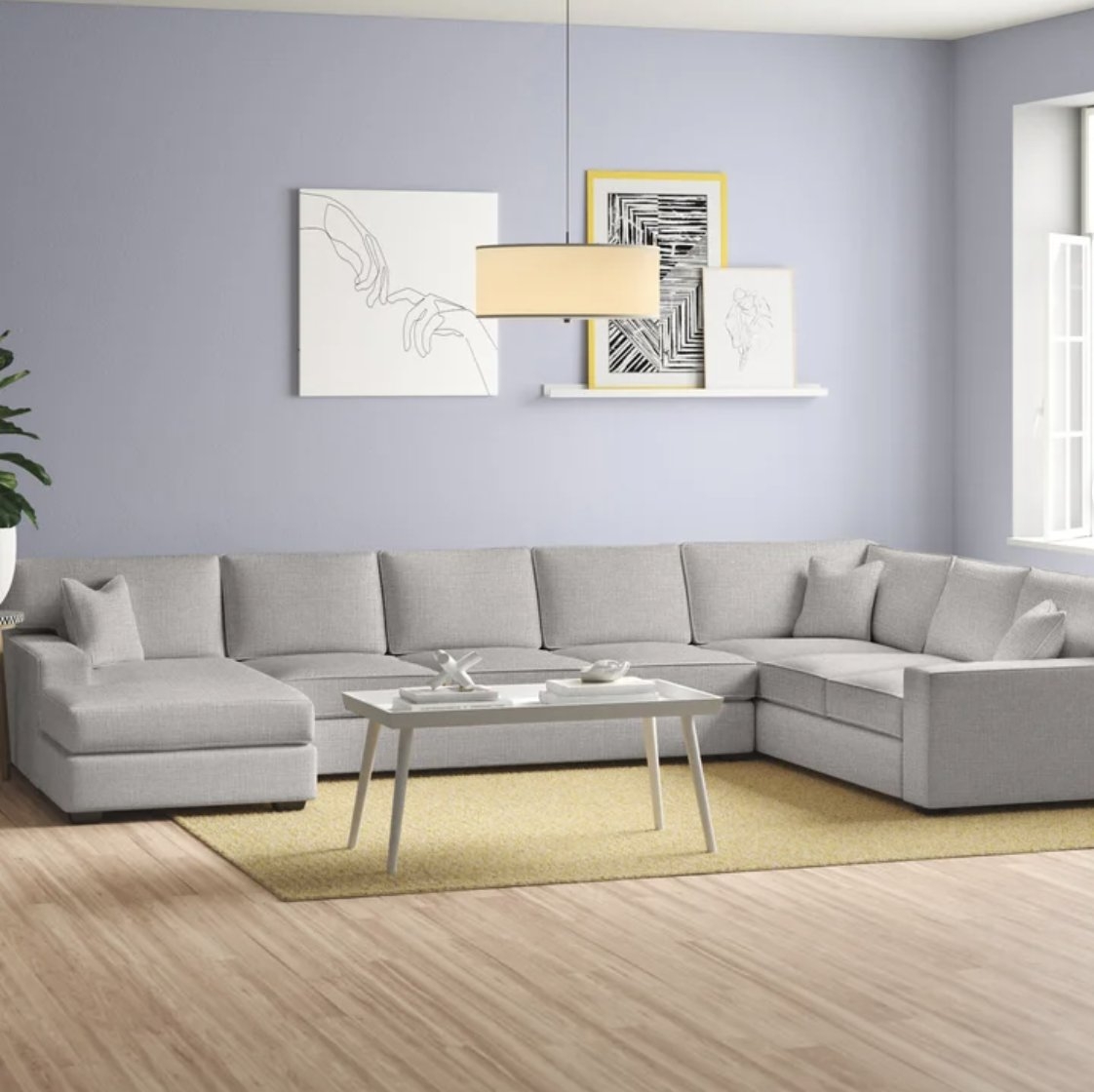 Webster 146" Wide Sofa & Chaise - Image 0
