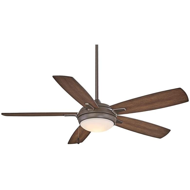 54" Minka Aire Lun-Aire Oil Rubbed Bronze LED Ceiling Fan - Image 0