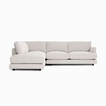 Haven Sectional Set 02: Right Arm Sofa + Left Arm Terminal Chaise,Light Taupe,Distressed Velvet,Concealed Supports - Image 2