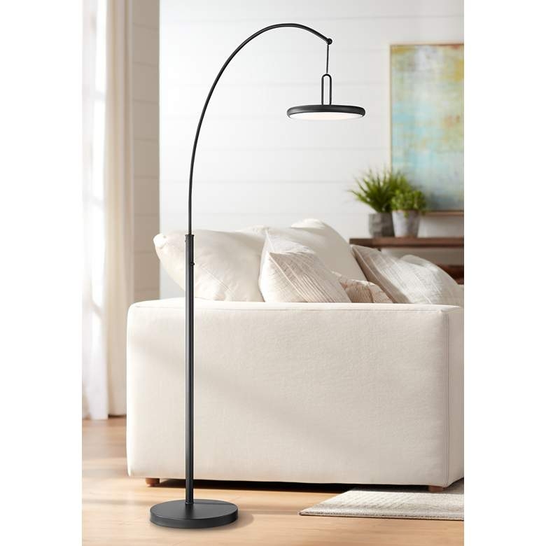 Lite Source Sailee Black LED Arc Floor Lamp - Style # 69F80 - Image 1