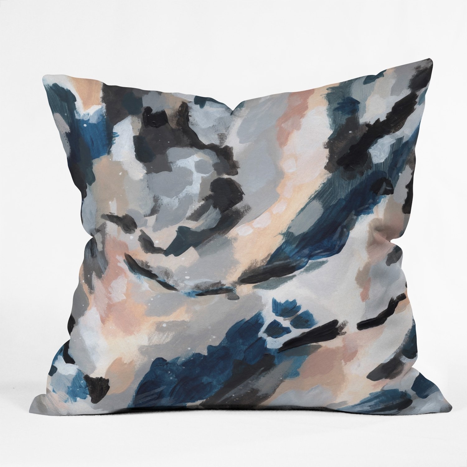 PARCHMENT ABSTRACT THREE Throw Pillow, 18" - Image 0