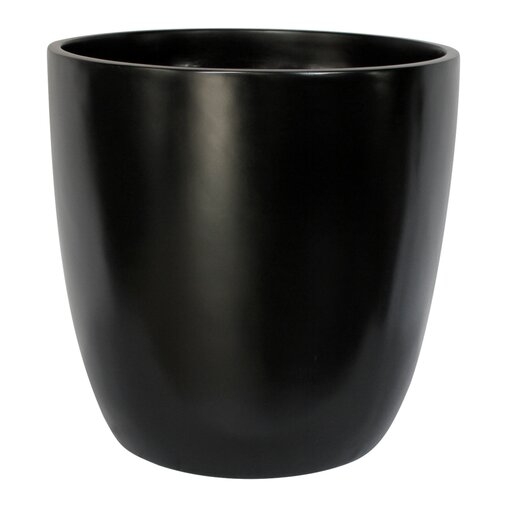 Bankston Fiberglass Pot Planter - Black - 13.5"x13.5" - Image 0