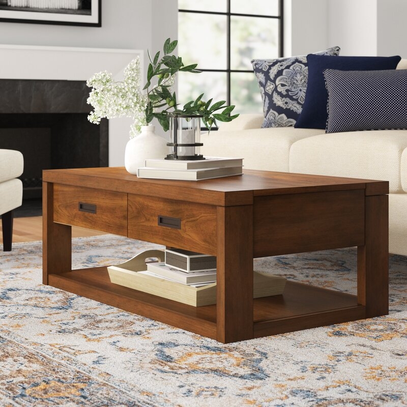 Diana Solid Coffee Table with Storage - Image 0