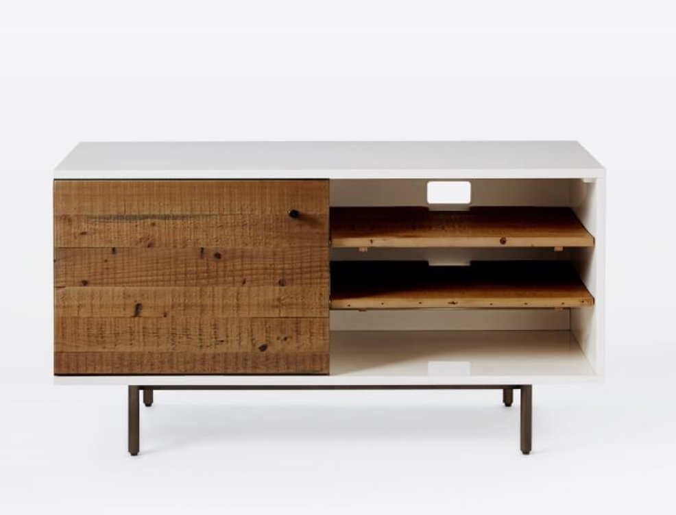 Reclaimed Wood + Lacquer Media Console - Small - Image 2