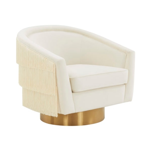 Flapper Cream Swivel Chair - Image 0