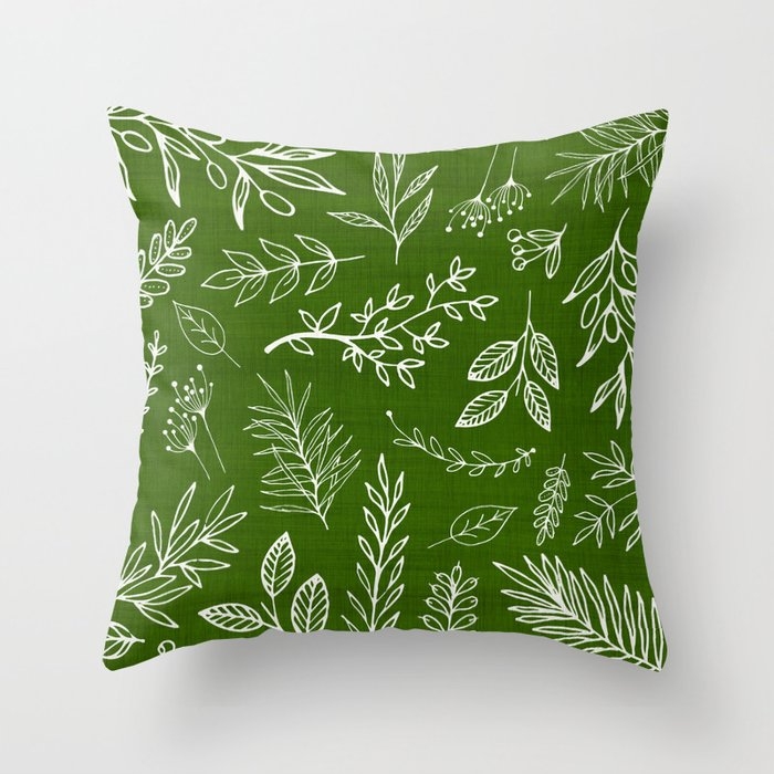 Emerald Forest Throw Pillow - Image 0