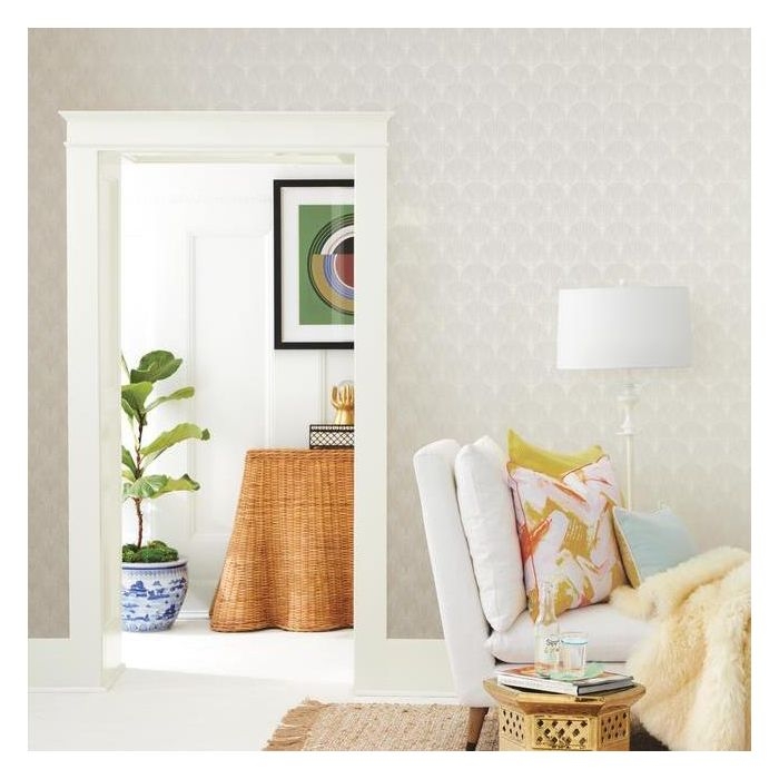 Scalloped Pearls Unpasted Wallpaper - Image 1