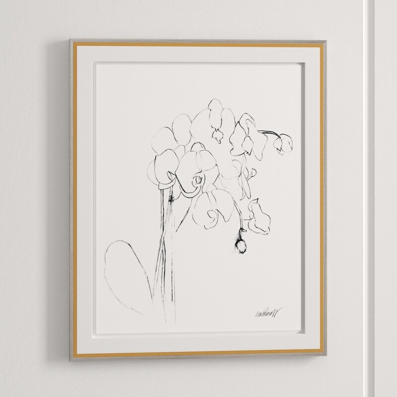 Soicher Marin Orchid Studies 2 by Lisa Pevaroff - Picture Frame Drawing Print on Paper - Image 1