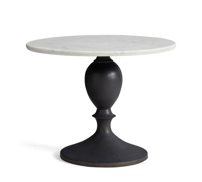 Chapman Round Marble Pedestal Dining Table - Image 0