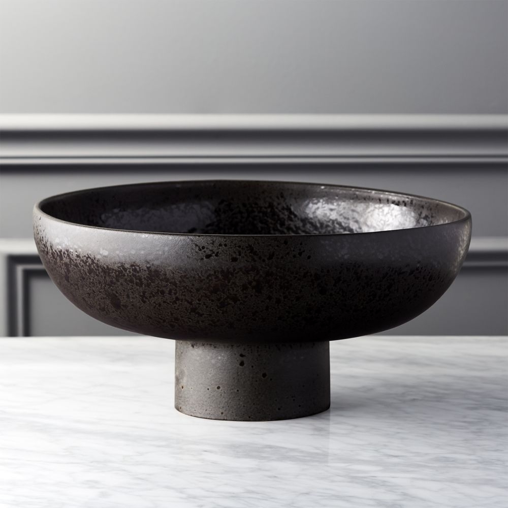 Black Pedestal Bowl - 6"H - Image 0
