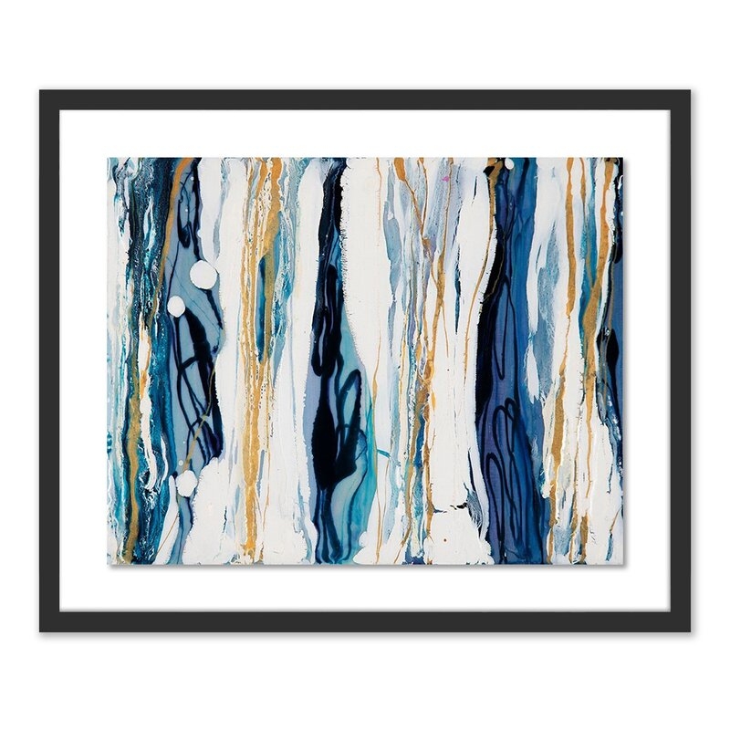 Four Hands Art Studio 'Vertical Stripes' by Kim Whiteside - Picture Frame Painting Print on Paper - Image 0