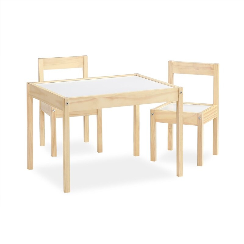 Ramona Kids 3 Piece Play Table and Chair Set - Natural - Image 0
