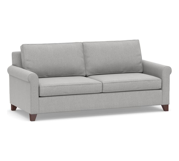 Cameron Roll Arm Upholstered Deep Seat Sofa 2-Seater 88", Polyester Wrapped Cushions, Sunbrella(R) Performance Chenille Fog - Image 0
