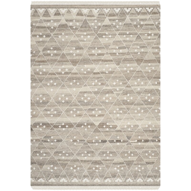 Aldergrove Handwoven Wool Natural/Ivory Area Rug - Image 1