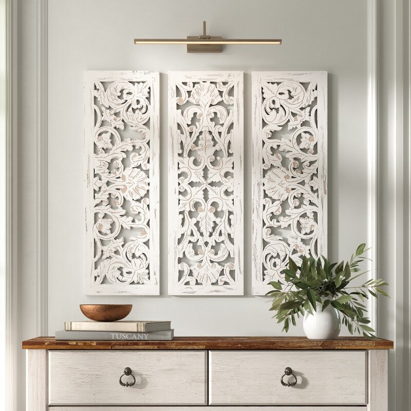 3 Piece Carved Ornate Wall Décor Set - Image 0