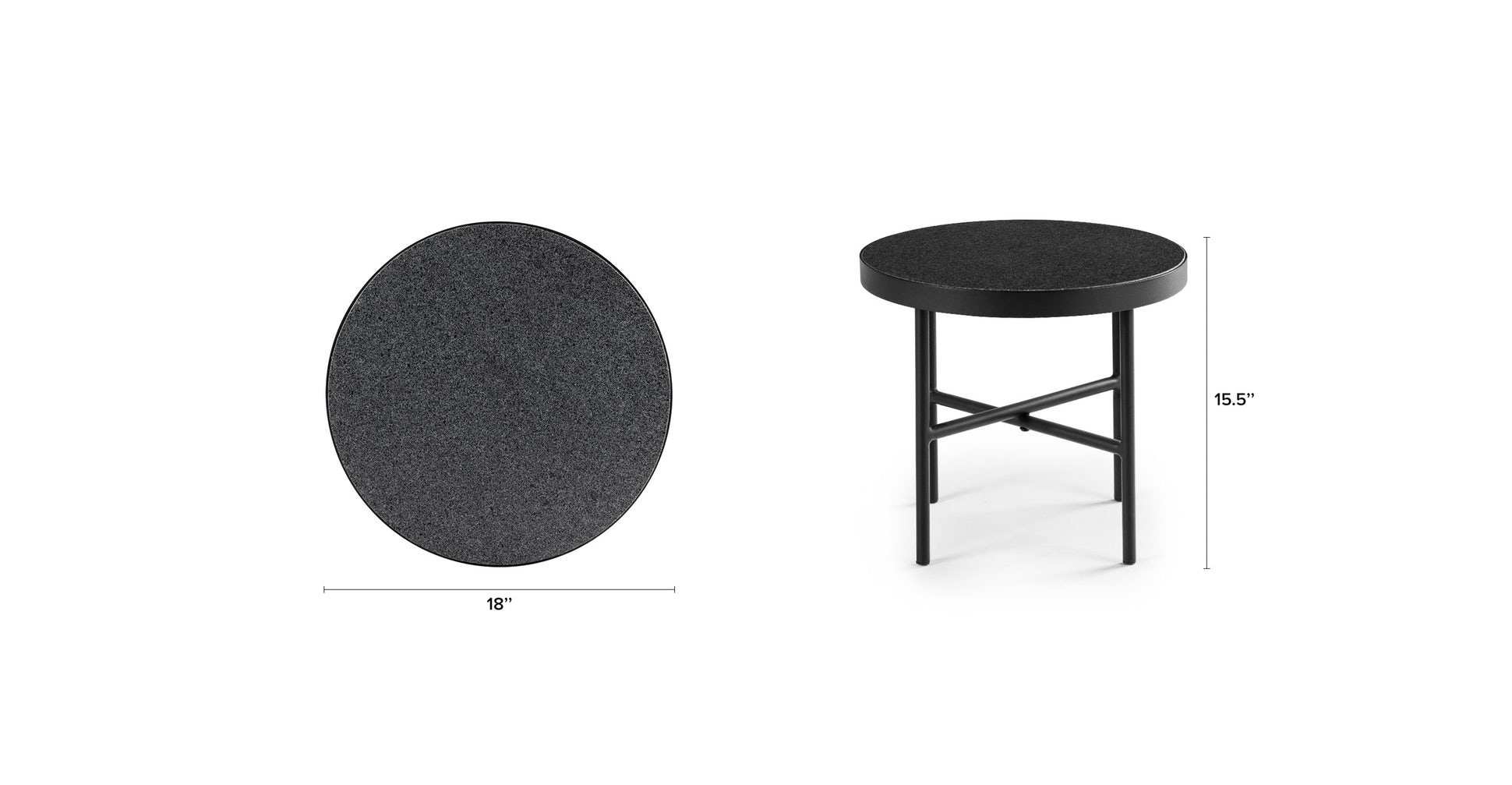 Gera Black Granite Side Table Set - Image 4