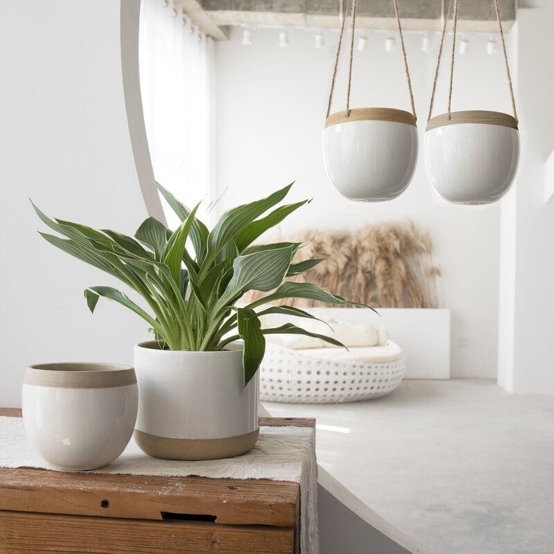 Rayshun Ceramic 2 - Piece Hanging Planter (Set of 2) - Image 2