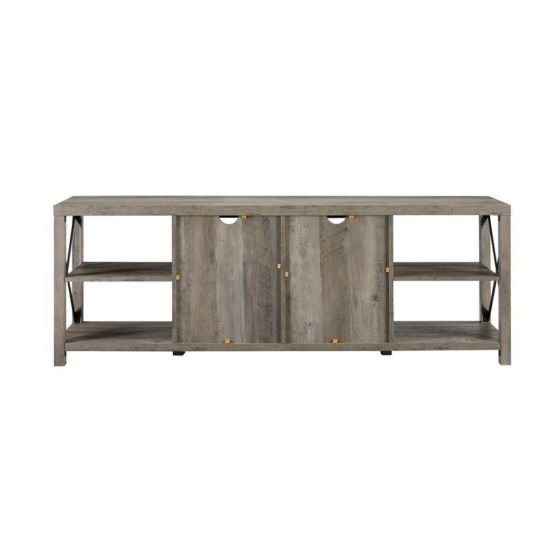 Gracie Oaks Rowland TV Stand for TVs up to 78" in Grey Wash - Image 4