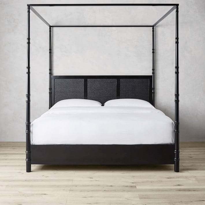 Cane Four Poster Bed Queen Ebony - Image 2