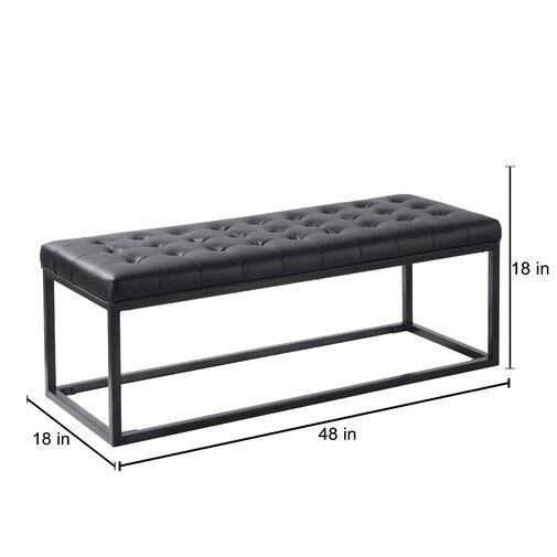 Feld Faux Leather Bench - Image 4