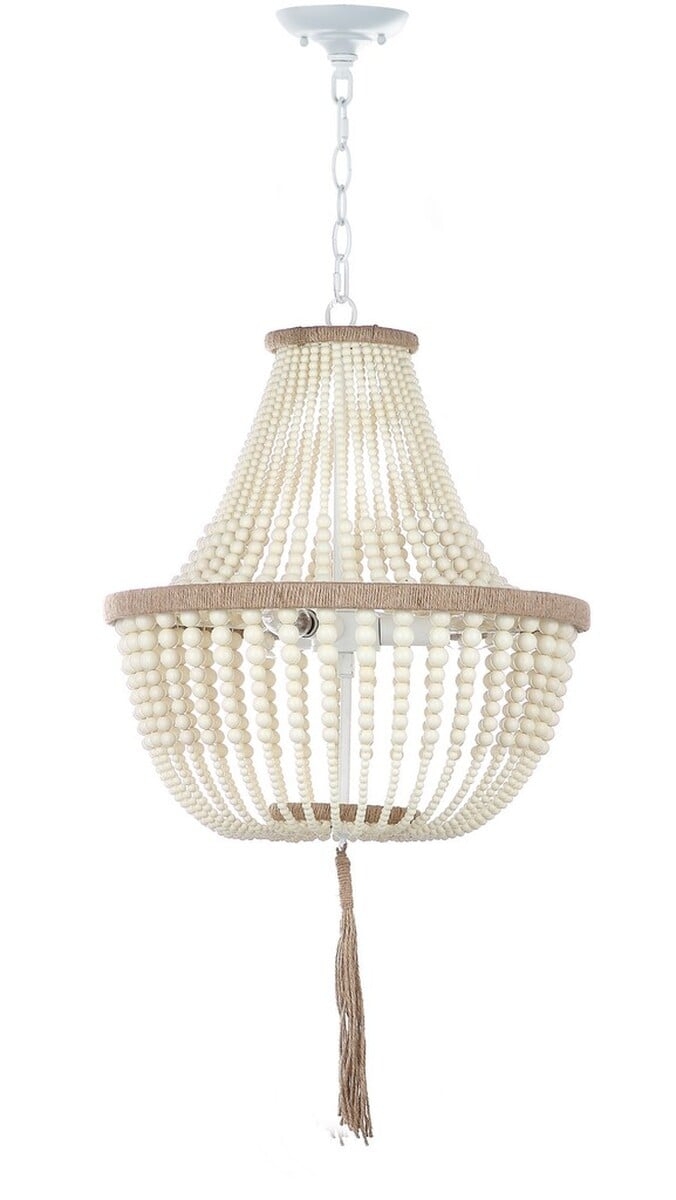 Lush Kristi Beads Pendant Lamp - Creme - Arlo Home - Image 2