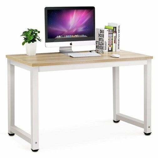 Capson Writing Desk - White/Walnut 55" - Image 0