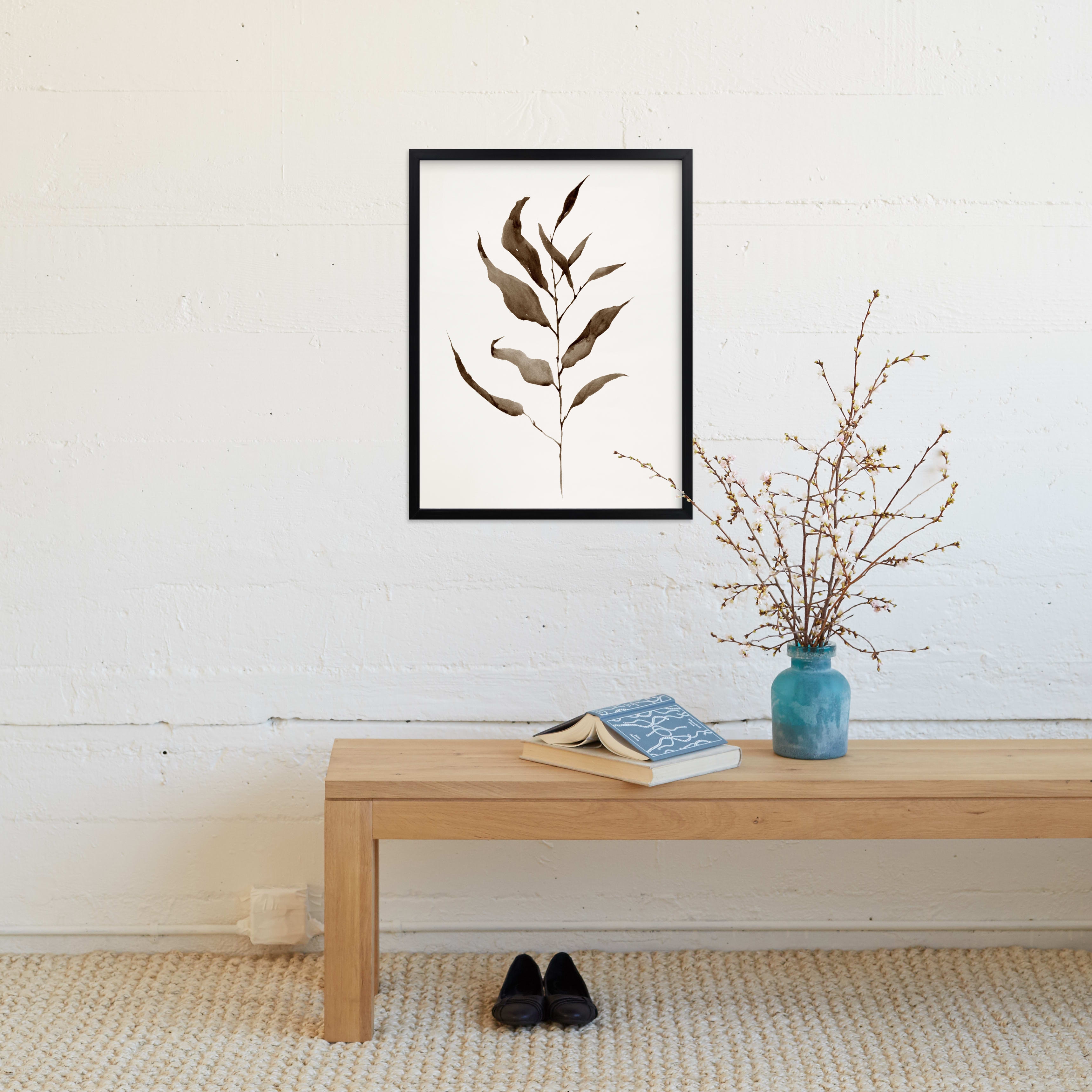 Eucalyptus Foliage  18" x 24" Rich Black Wood Frame- Eucalyptus Vintage - Image 1