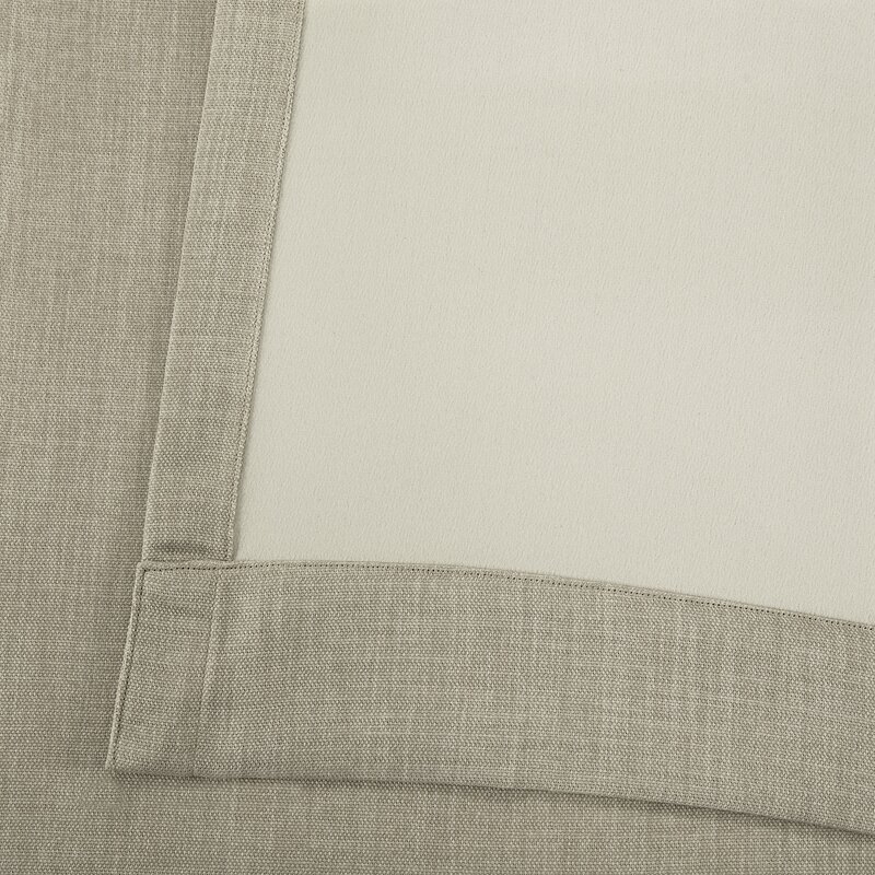 LaCrosse Room Darkening Grommet Single Curtain Panel - Oatmeal, 50" W x 120" L - Image 3