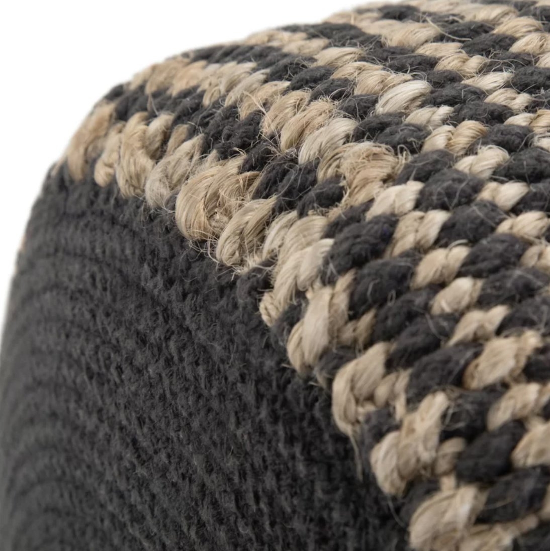 Tommen Braided Pouf - Image 1