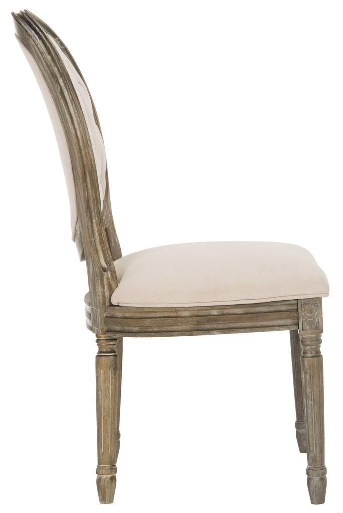 Holloway Tufted Oval Side Chair  - Beige/Rustic Oak - Arlo Home - Image 5