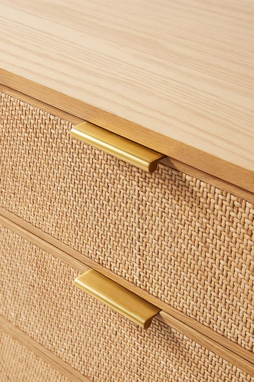 Wallace Cane and Oak Sideboard By Anthropologie in Beige - Image 4