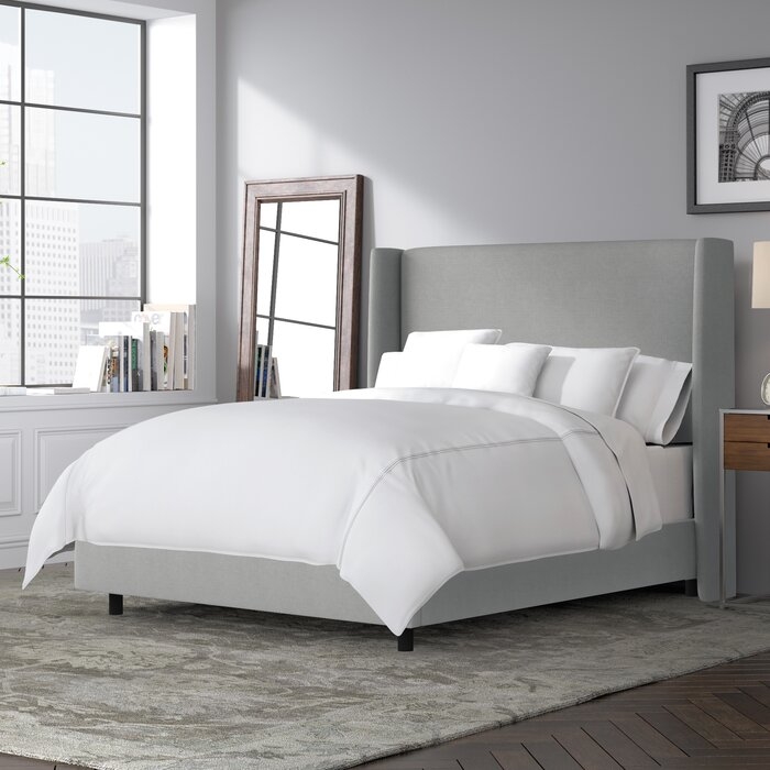 Alrai Upholstered Queen Bed - Gray - Image 2