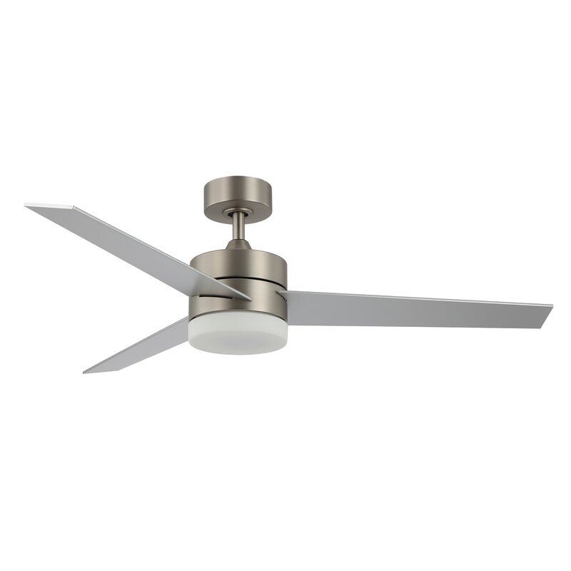 52'' Manhattan 3 - Blade LED Standard Ceiling Fan with Remote Control and Light Kit Included - Image 0