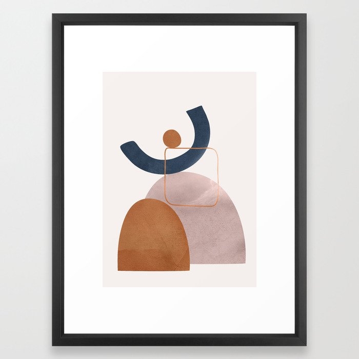 Minimal Abstract Shapes No.32 Framed Art Print - Image 0