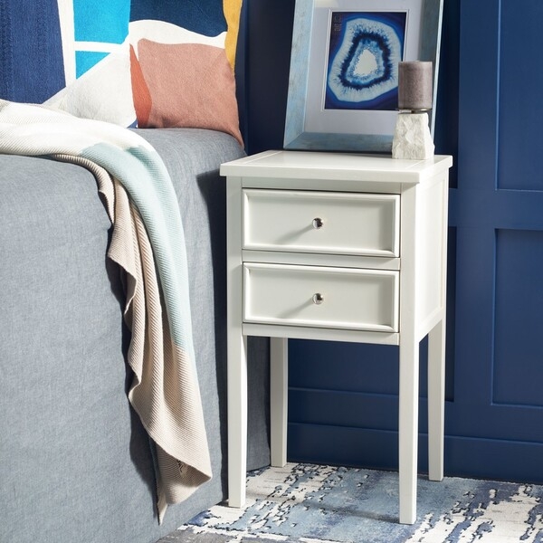 Toby Nightstand With Storage Drawers - White - Arlo Home - Image 1