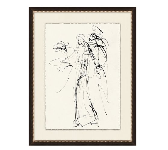Gestural Figural Sketches Framed Print, 20 x 26", Set of 2 - Image 3