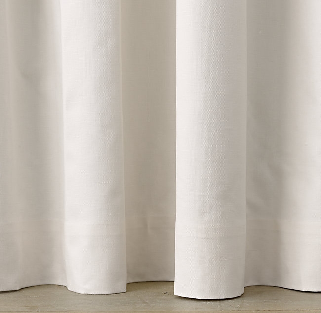 Linen-Cotton Drapery Panel - Warm White - 84"l x 50"w - Image 2
