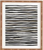 BLACK AND GOLD STRIPES Wall Art - 11" x 13" - Image 0
