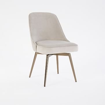 Mid-Century swivel Office Chair - Dove Grey - Image 1