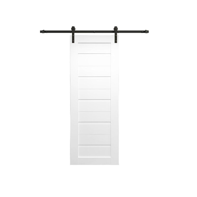 Paneled Wood Planum Barn Door - Image 0