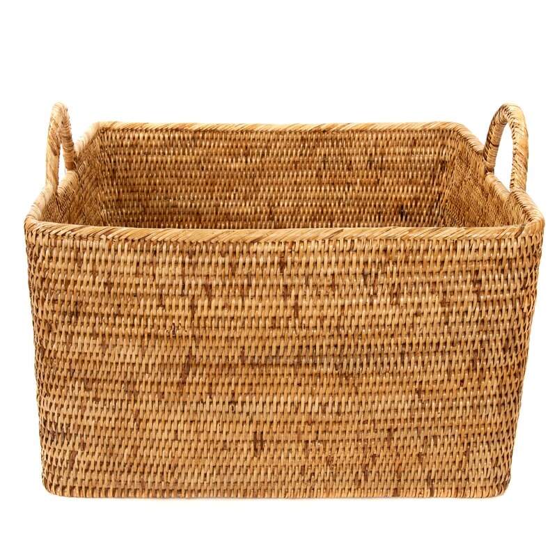 Rattan Basket- honey brown 16" W x 13" D x 11" H - Image 0