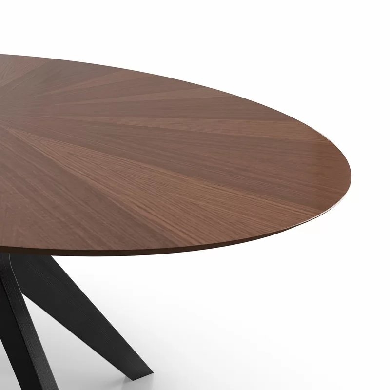 Thomas 70.5'' Solid Walnut Pedestal Dining Table - Image 2
